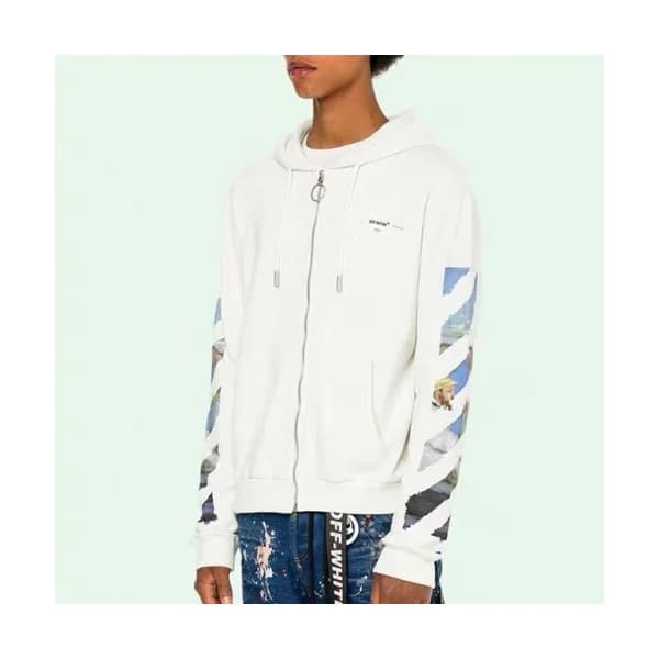 Off-white 2019 Mm/Wm Logo Cotton Oversize HoodT - … - 1