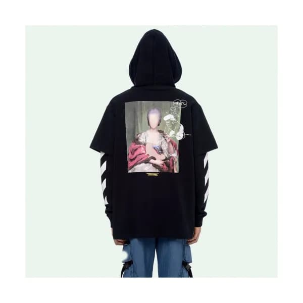 Off-white 2019 Mm/Wm Logo Cotton Oversize HoodT - … - 1