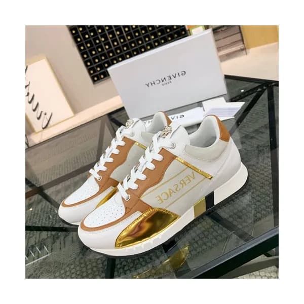 Versace 2020 Mens Leather Sneakers - 베르사체 2020 남성용… - 1
