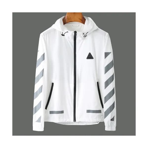 Off-white 2020 Mens Logo Casual Windproof Jackets … - 1
