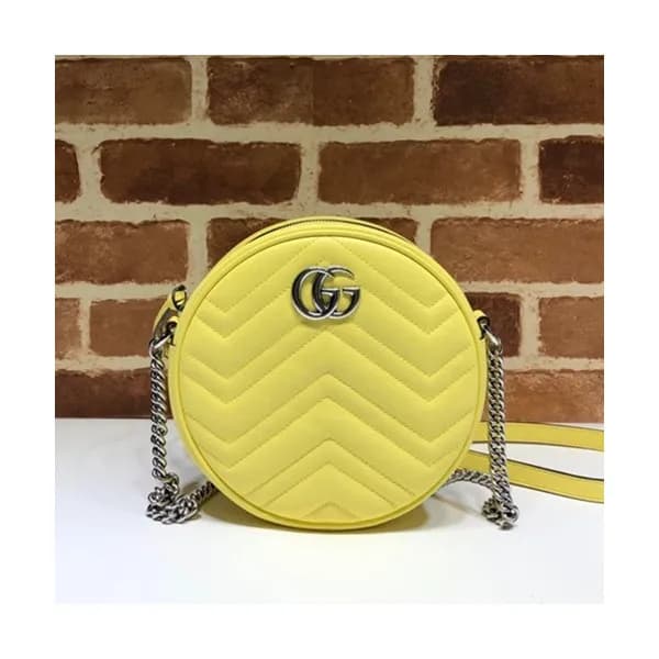 Gucci 2020 GG Marmont Mini Round Women Shoulder Ba… - 1