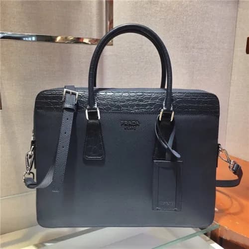 [프라다] Prada 2020 Men's Leather Satchel Bag,36c… - 1