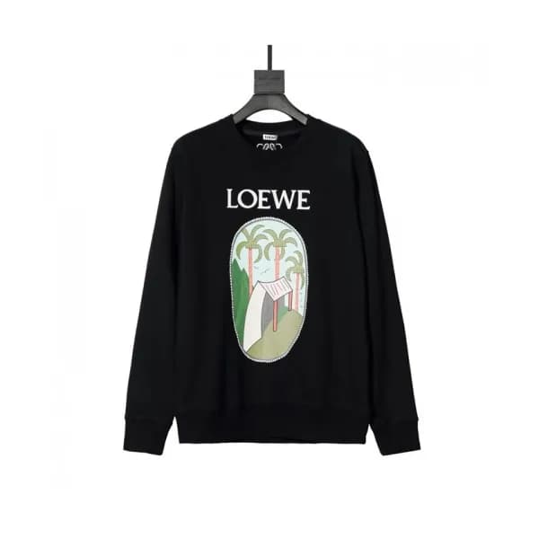 [로에베]Loewe 2020 Mens Logo Crew-neck Cotton Tshirts… - 1