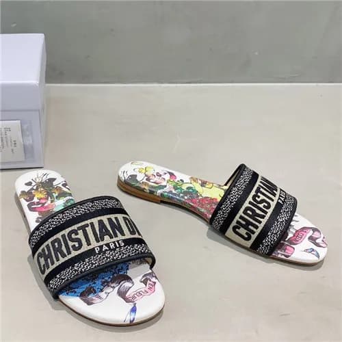 [세련되고 이뻐]Dior 2021 Women's Embroidery Slipper,… - 1