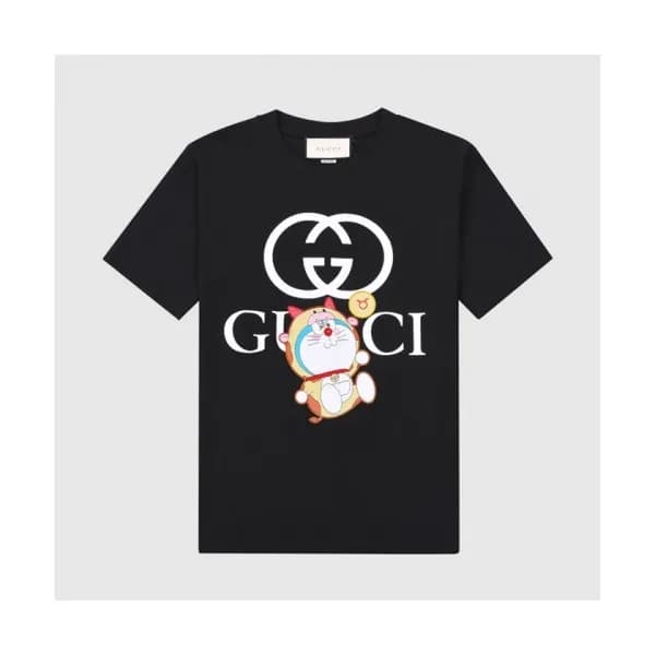 Gucci Mm/Wm Logo Short Sleeved Tshirts Black - 구찌… - 1