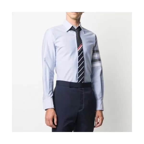 Thom Browne Mens Strap Cotton Tshirts Blue - 톰브라운… - 1