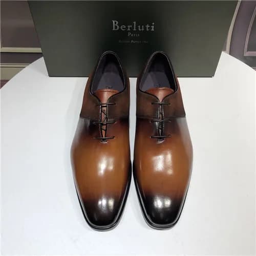 Berluti 2021 Men's Leather Oxford Shoes,BERTS0… - 1
