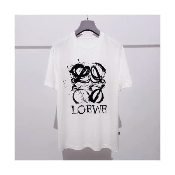 Loewe Mm/Wm Smile Short Sleeved Tshirts White - 로… - 1