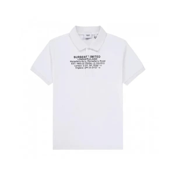 Burberry Unisex Logo Cotton Short Sleeved Tshirts… - 1