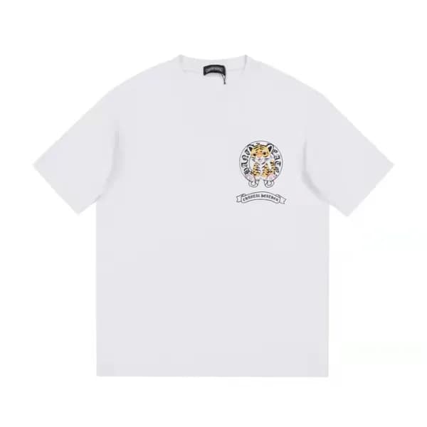 크롬하츠 남성 크루넥 화이트 반팔티 - Mens White Tshirts - chr0440… - 1