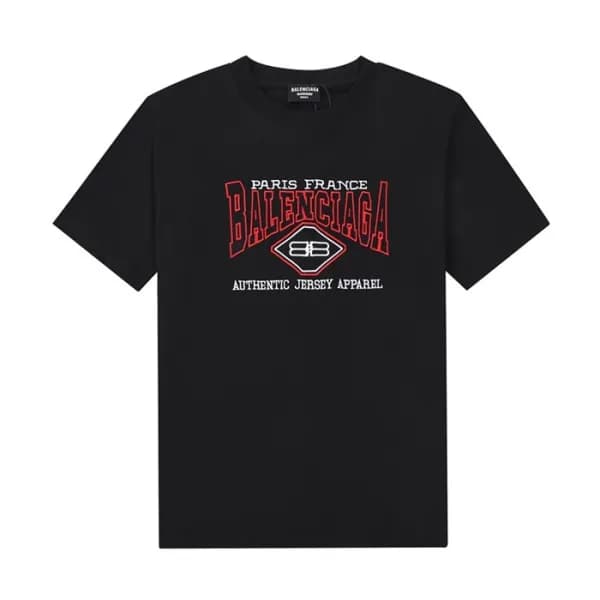 발렌시아가 남성 크루넥 블랙 반팔티 - Mens Black Tshirts - bal0134… - 1