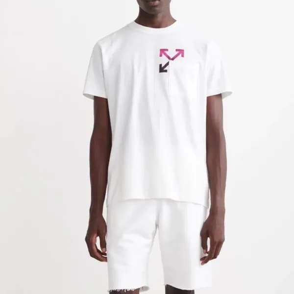 오프화이트 남성 모던 화이트 반팔티 - Mens White Tshirts - off0823… - 1