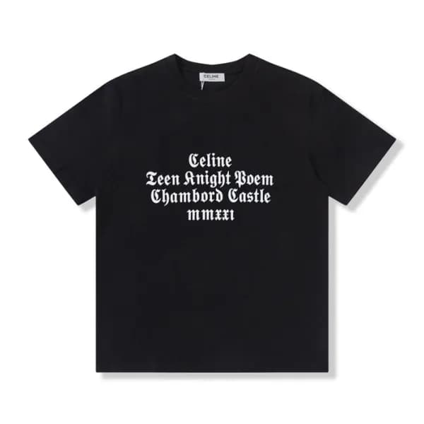 셀린느 남성 크루넥 블랙 반팔티 - Mens Black Tshirts - cel0257x - 1