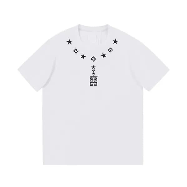 지방시 남성 크루넥 화이트 반팔티 - Mens White Tshirts - giv0733x - 1