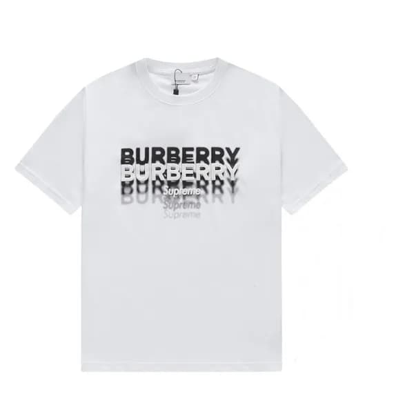 버버리 남성 화이트 크루넥 반팔티 - Mens White Tshirts - Bur04436… - 1