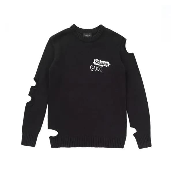 구찌 남성 블랙 크루넥 니트 - Gucci Mens Black Knits - guc0518… - 1