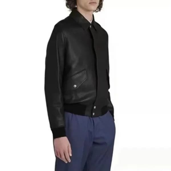 루이비통 남성 블랙 가죽 자켓 - Louis vuitton Mens Black Jacket… - 1