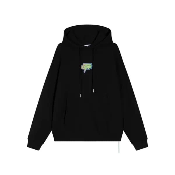 오프화이트 남성 캐쥬얼 블랙 후드티 - Off-white Mens Black Hoodie … - 1