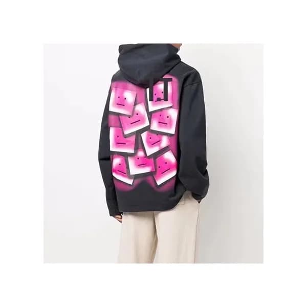 아크네 남/녀 블랙 후드티 - Acne Unisex Black Hoodie - acn017… - 1