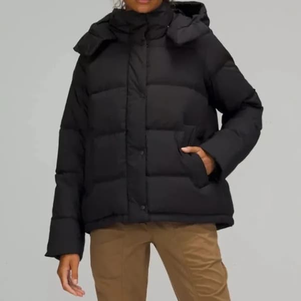 룰루레몬 여성 구스다운 블랙 패딩 - Lululemon Womens Black Paddin…