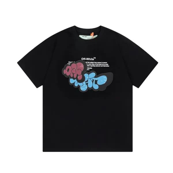 오프화이트 남/녀 모던 블랙 반팔티 - Off white Unisex Black Tshir… - 1