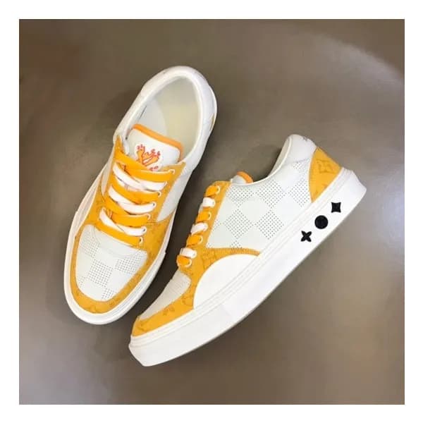 루이비통 남성 옐로우 스니커즈 - Louis vuitton Mens Yellow Sneak… - 1
