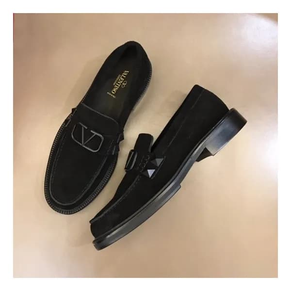 발렌티노 남성 블랙 로퍼 - Valentino Mens Black Loafer - val4… - 1