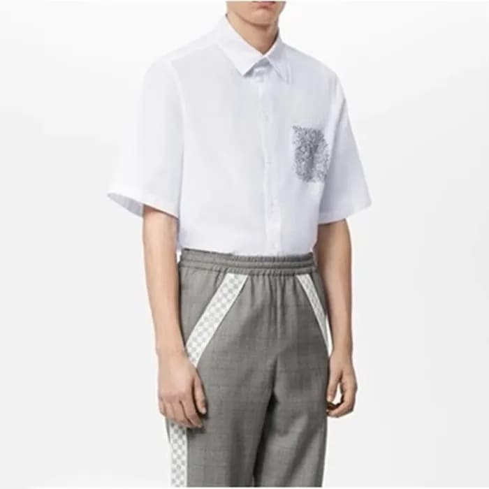 루이비통 남성 화이트 반팔 셔츠 - Louis vuitton Mens White Tshir… - 1