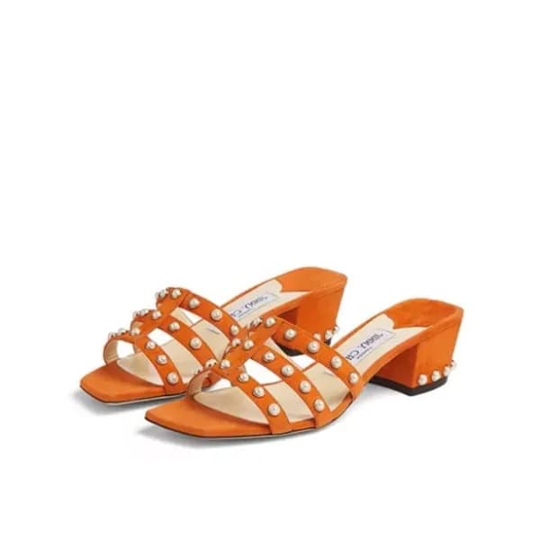 지미츄 여성 오렌지 슬리퍼 - Jimmy Choo Womens Orange Slippers… - 1