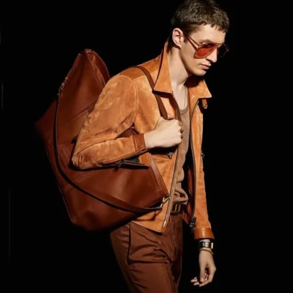 톰포드 남성 브라운 가죽 자켓 - Tomford Mens Brown Jackets - to… - 1