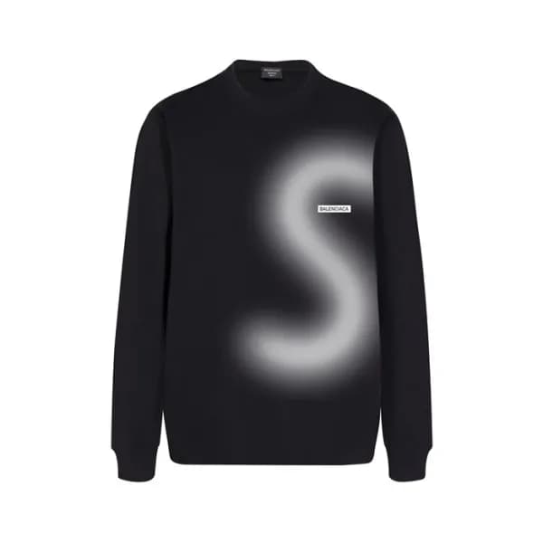발렌시아가 남성 블랙 맨투맨 - Balenciaga Mens Black Tshirts - … - 1