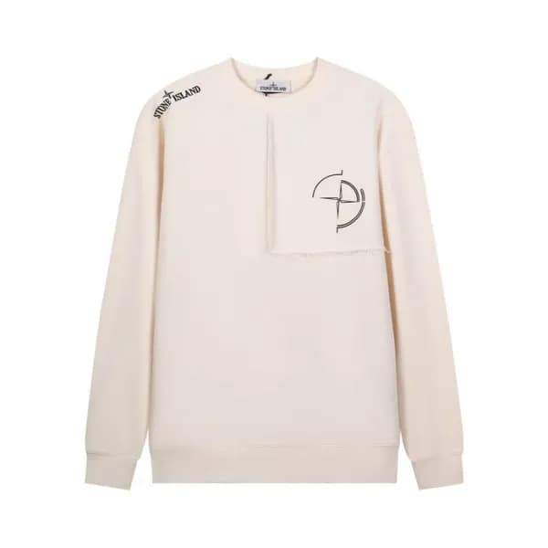 스톤아일랜드 남성 모던 아이보리 맨투맨 - Stone Island Mens Ivory Ts… - 1
