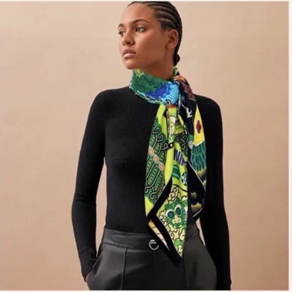 에르메스 여성 블랙 스카프 - Hermes Womens Black Scarf - he530… - 1
