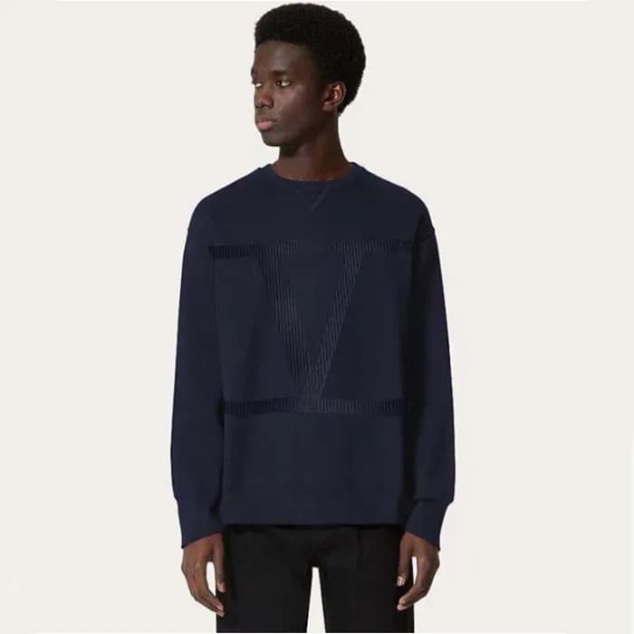 발렌티노 남성 베이직 네이비 맨투맨 - Valentino Mens Nvay Tshirts … - 1