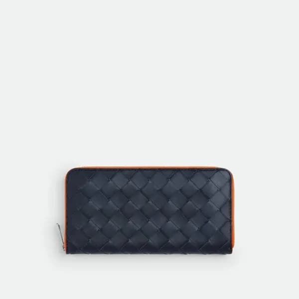 보테가베네타 남성 네이비 장지갑 - Bottega Veneta Mens Zippy Wall… - 1