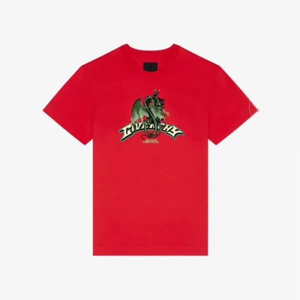지방시 남성 레드 반팔티 - Givenchy Mens Red Tshirts - gic276… - 1