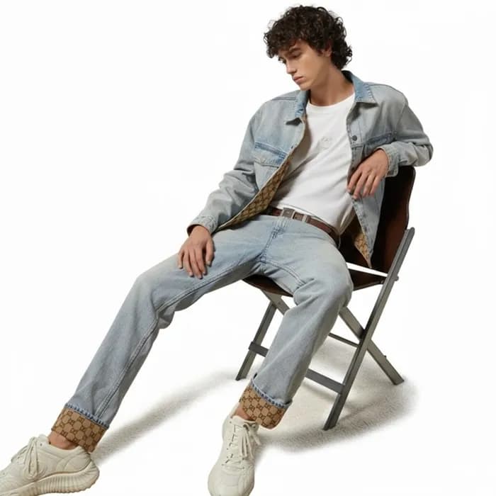 구찌 남성 블루 청바지 - Gucci Mens Blue Jeans - guc486x - 1