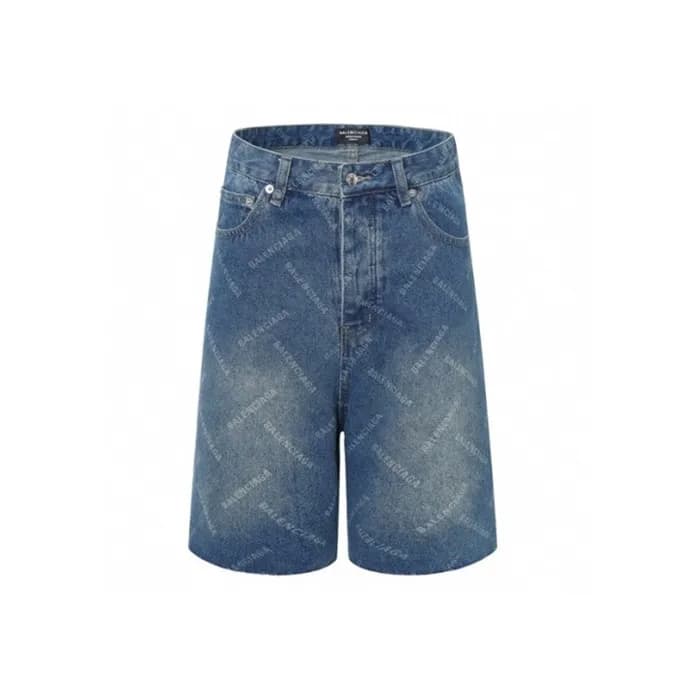발렌시아가 남성 블루 반바지 - Balenciaga Mens Blue Half-pants … - 1