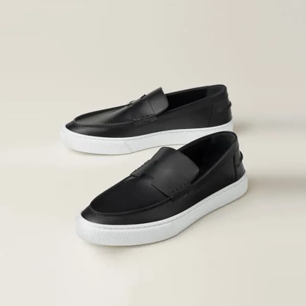 에르메스 남/녀 블랙 로퍼 - Hermes Unisex H Loafers - hes1070… - 1