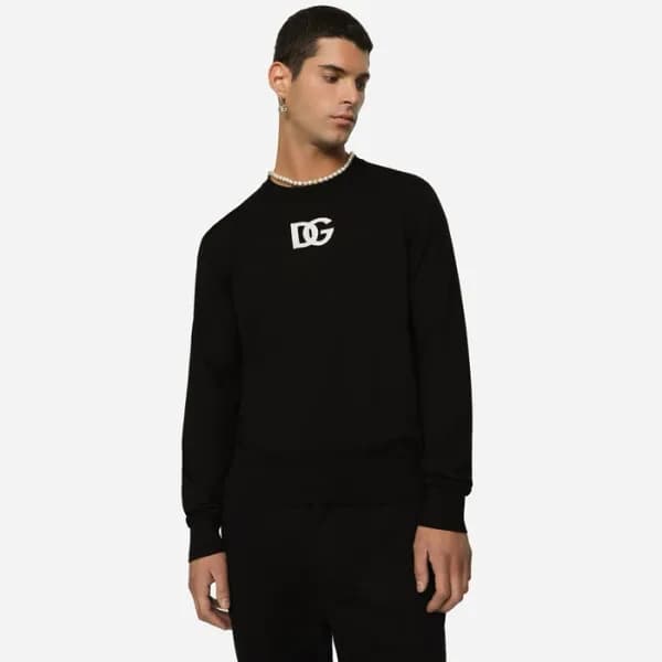 돌체앤가바나 남성 라운드 스웨터 - Dolce&Gabbana Mens Round Sweat… - 1