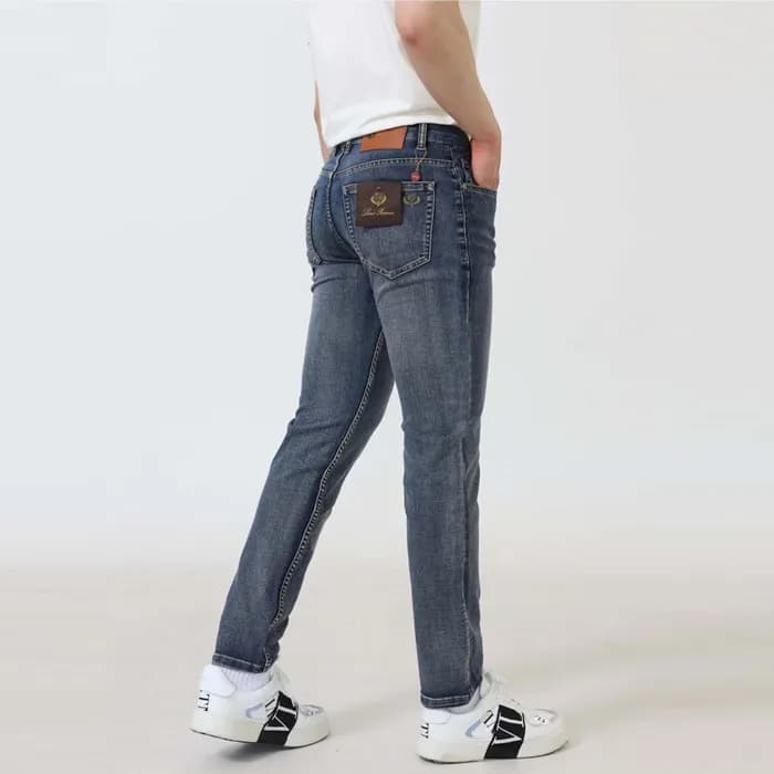 [당일배송] 로로피아나 남성 자수 로고 스판 데님 팬츠 - dd704x - 1