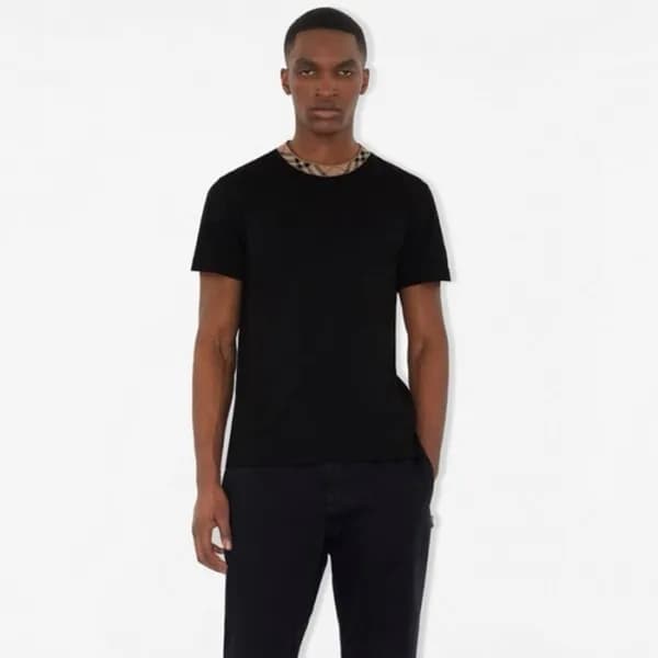버버리 남성 라운드 반팔 티셔츠 - Burberry Mens Round Tshirt - b… - 1