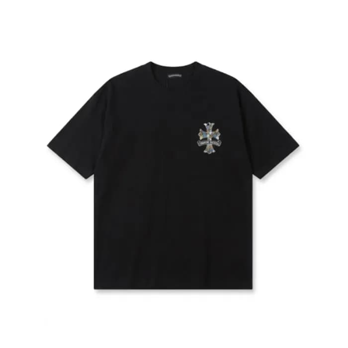 크롬하츠 남성 라운드 반팔티 - Chrome Hearts Mens Round Tshirt … - 1