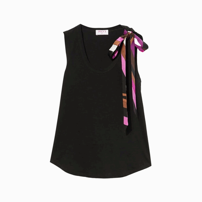 푸치 여성 스쿱 넥 저지 탱크 탑 - Pucci Womens Scoop Neck Jerse… - 1