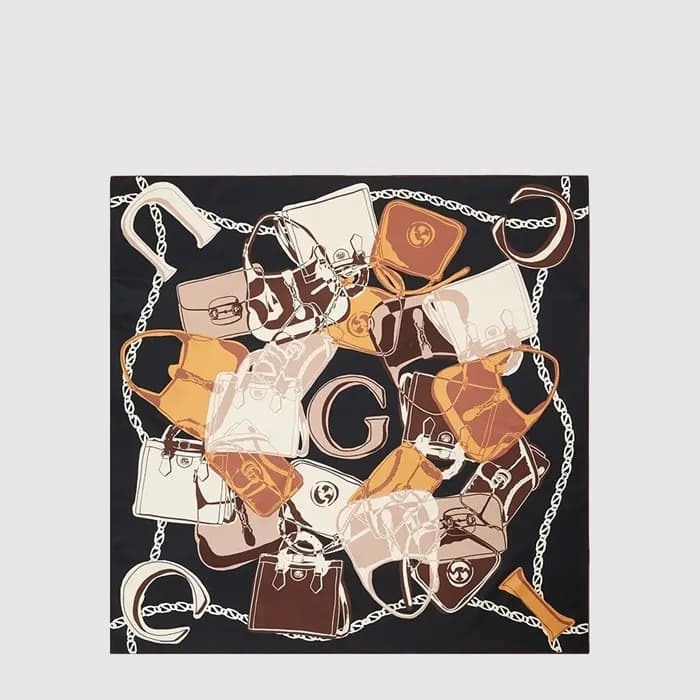 구찌 여성 프린트 트윌 스카프 - Gucci Womens Printed Twill Scarf - acc8970x - 1