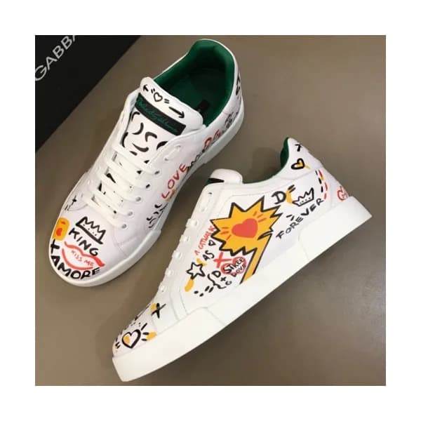 DOLCE&GABBANA 2018 LEATHER SKEAKERS - 돌체앤가바나 레더 스니… - 1
