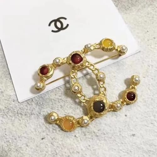 CHANEL Yellow Gold Brooch - 샤넬 여성용 18k도금 옐로우 골드… - 1