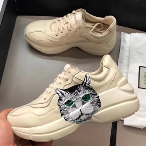 GUCCI 2018 MENS LEATHER RUNNING SHOES - 구찌 남성 레더 런… - 1