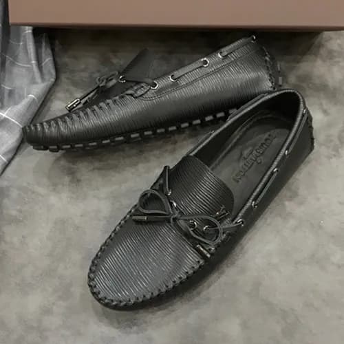 LOUIS VUITTON 2018 MENS RIBBON LEATHER LOAFER - 루… - 1