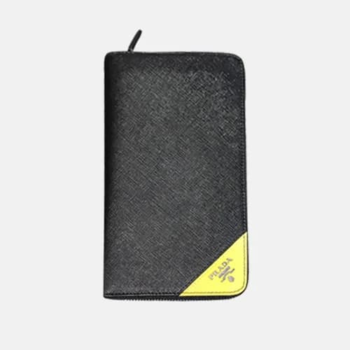 [베스트 상품] Prada 2018 Mens Saffiano Leather Zippy Lo… - 1